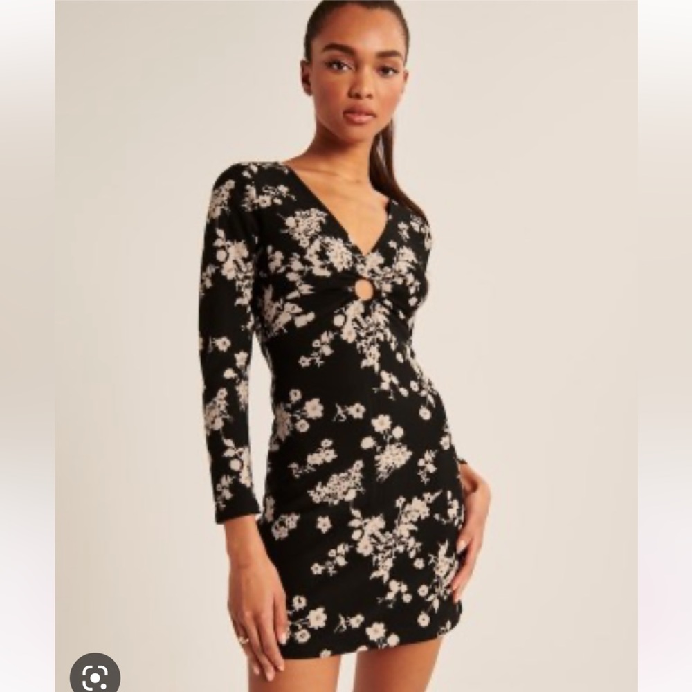 Abercrombie Long-Sleeve O-Ring Mini Dress